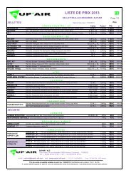 Liste de prix PDF - Sup'Air