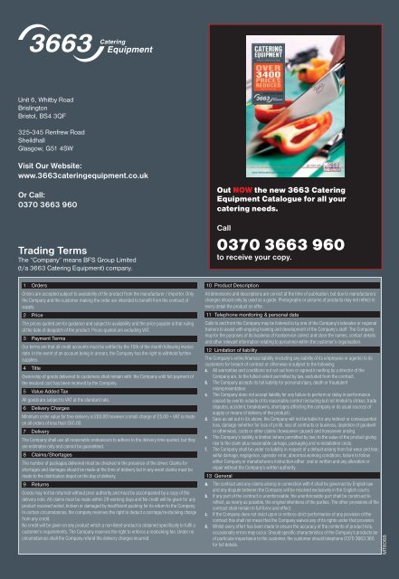 On Promotion Catering Equipment