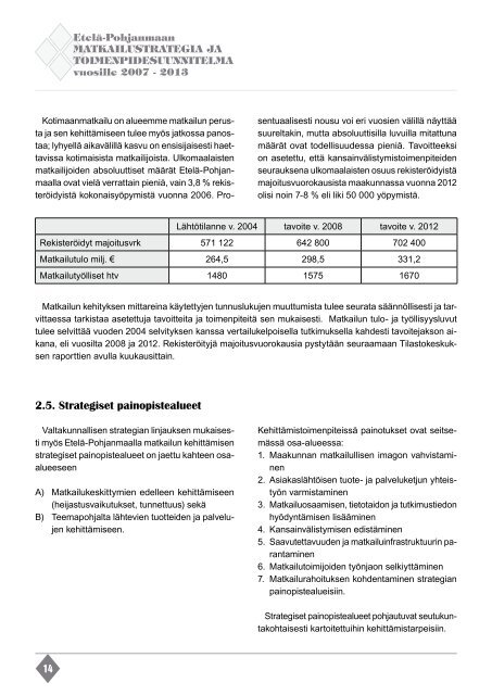 EtelÃ¤-Pohjanmaan matkailustratEgia ja toimEnPidEsuunnitElma ...