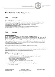 Protokoll vom 07.05.2013 - Fachschaftsrat Jura