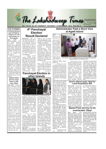 Lakshadweep Times 15 December 2012 - IntraLAK