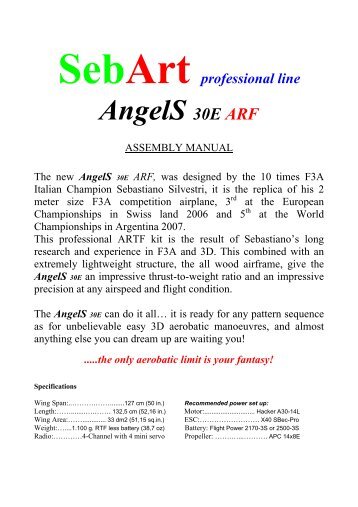 Angel S 30E ENGLISH ASSEMBLY INSTRUCTION - Sebart