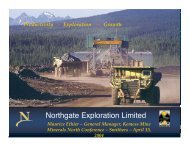 Northgate Exploration Limited - Minerals North