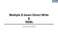 Multiple E-beam Direct Write & REBL - NanoCAD Lab