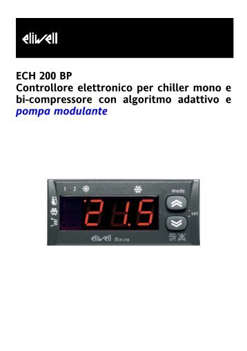 Specifica controllo adattativo Eliwell ECH200BP - Rhoss
