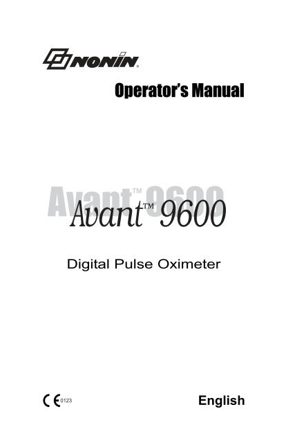 Manual Nonin 9600