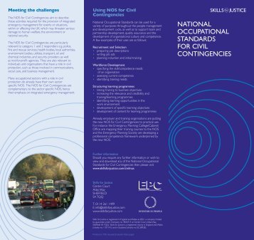 national occupational standards for civil contingencies