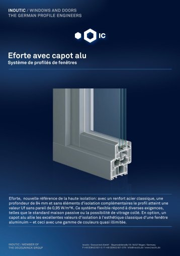 Fiche produit Eforte avec capot aluminium - Inoutic