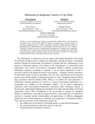 Mathematics in Indigenous Contexts: A Case Study - merga