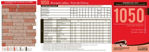 Consulter la fiche horaire - TransisÃ¨re