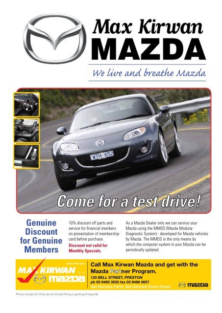 August - Mazda MX-5 Club of Victoria & Tasmania