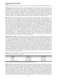 Muscle lipids and meat quality - The British Society of Animal Science