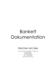 Bankett Dokumentation - Candrian Catering AG