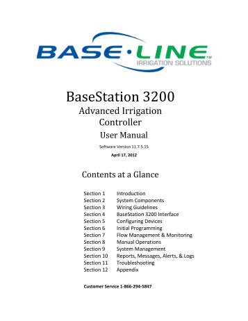 BaseStation 3200 User Manual â 11.7.5.15 ... - Baseline Systems