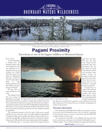 fall 2011 newsletter - Friends of the Boundary Waters Wilderness
