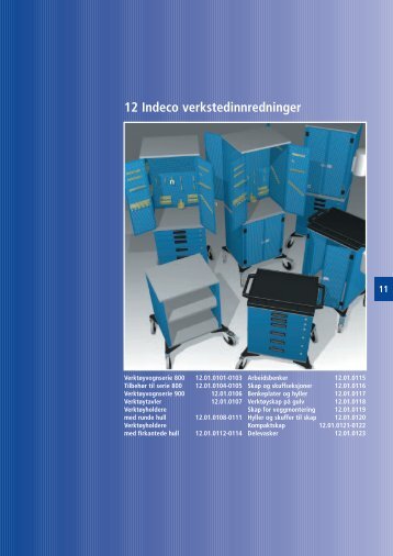 Indeco verkstedsinnredning side 12.01.0101