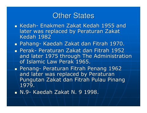 LEGAL FRAMEWORK OF ZAKAT IN MALAYSIA