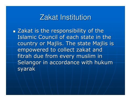 LEGAL FRAMEWORK OF ZAKAT IN MALAYSIA