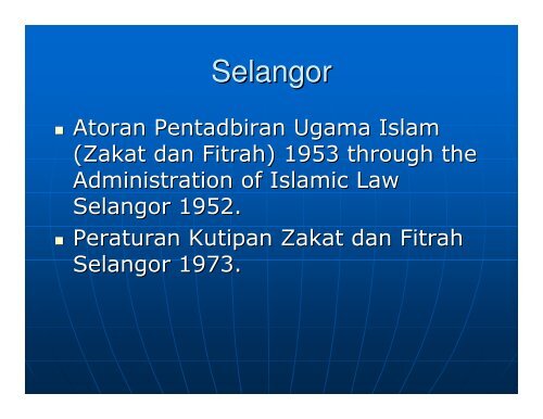 LEGAL FRAMEWORK OF ZAKAT IN MALAYSIA