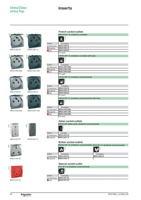 Unica Class Unica Top - Schneider Electric