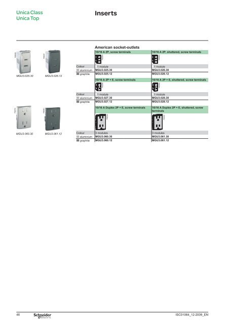 Unica Class Unica Top - Schneider Electric