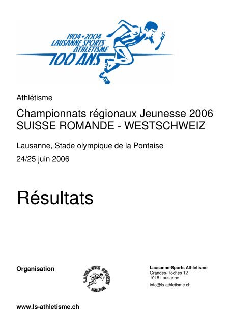 RÃ©sultats - Sporting AthlÃ©tisme Bulle