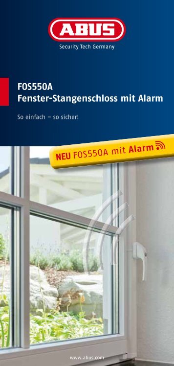 FOS550A Fenster-Stangenschloss mit Alarm NEU - Abus