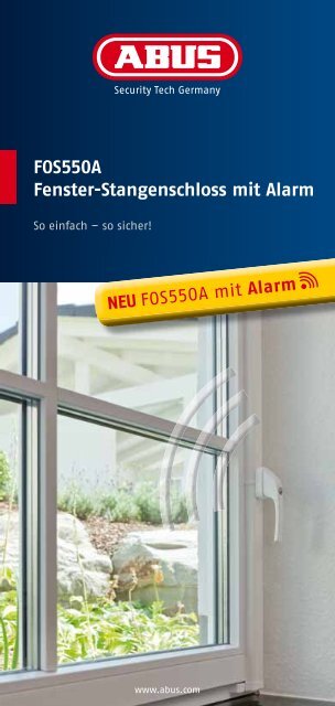 FOS550A Fenster-Stangenschloss mit Alarm NEU - Abus