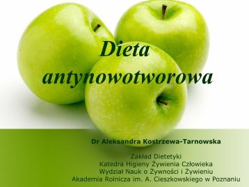 Dieta przeciwnowotworowa (dr A. Kostrzewa-Tarnowska)