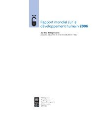 Rapport mondial sur le dÃ©veloppement humain 2006 - The Jus ...