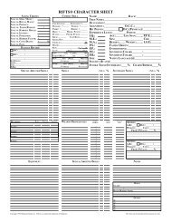 Ultimate Rifts Character Sheet by Stryker - RPG Sheets