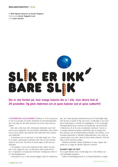 slik ikke bare slik. - Tænk