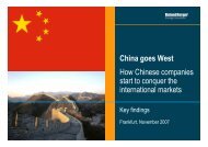 China goes West How Chinese companies start to ... - Roland Berger