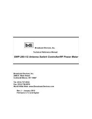 SWP-200 technical manual - Broadcast Devices, Inc.