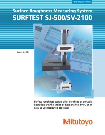 SURFTEST SJ-500/SV-2100 - Mitutoyo America Corporation