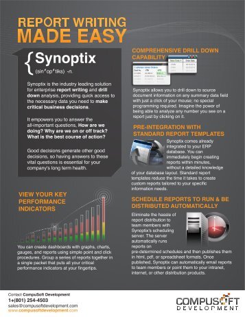 Synoptix - CompuSoft Development
