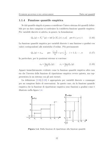 1.1.4 Funzione quantile empirica - Dipartimento di Economia e ...