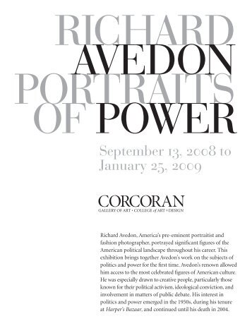 Richard Avedon - Corcoran Gallery of Art