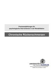 Chronische Rückenschmerzen - Psychologie – Aktuell