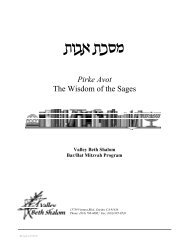 Pirke Avot - Valley Beth Shalom