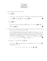 Real Analysis Fall 2004 Take Home Test 1 SOLUTIONS 1. Use the ...