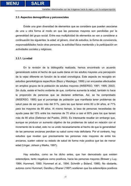 Estereotipos negativos hacia la vejez y su relación con variables ...