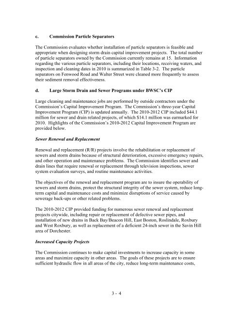 2010 Stormwater Management Report (PDF) - US Environmental ...