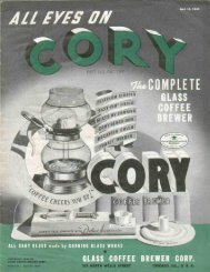 Cory Vacuum Coffee Pot Catalog - 1940 - Meba.com