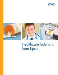 Healthcare Solutions Brochure - Epson POS Printers