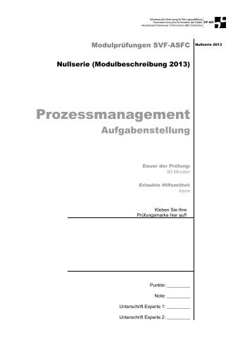 Management Prozessmanagement Aufgabenstellung / PDF