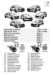 AUDI A4 B7 Limousine 11/04 >> 11/07 AUDI A4 B7 Avant 11/04 ...