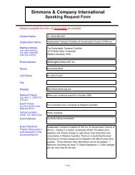 Simmons & Company International Speaking Request Form