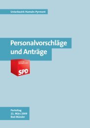 Personalvorschläge und Anträge - SPD Hameln-Pyrmont