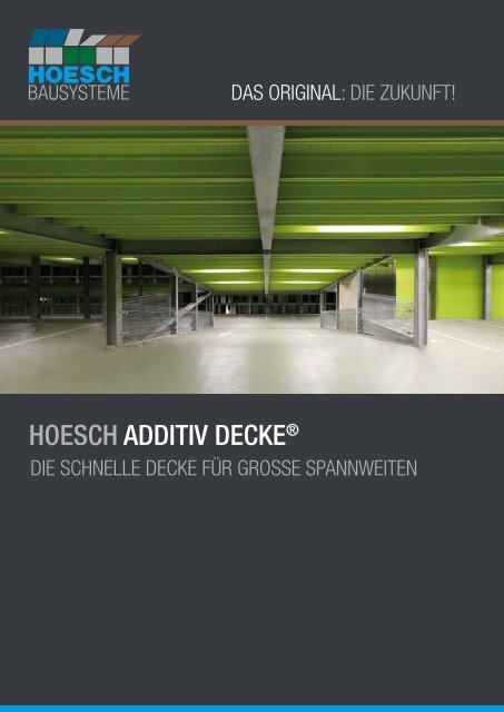 HOESCH ADDITIV DECKE® - Hoesch Bausysteme GmbH